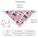 PTDECOR American Flag Dog Bandana 4th of July Dog Bandanas Reversible Triangle Patriotic Bandanas for Medium and Large Dogs Pets (Flag, Large)