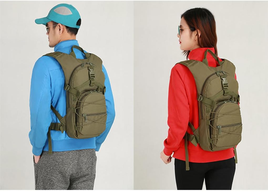 10のセットポータブルバックパック大容量収納バッグ通気性サイクリング調節可能なポーチスポーツ雑貨パック登山狩猟スタイル 8, ACU