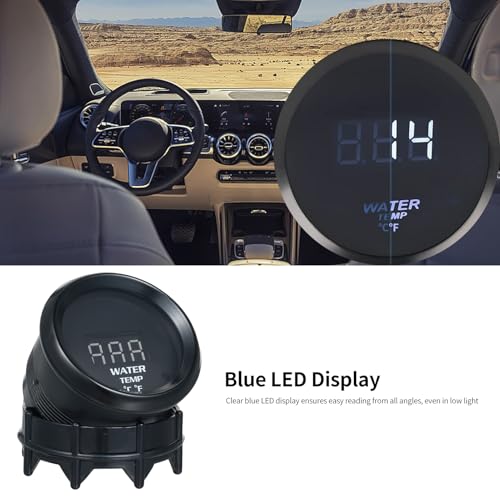 Termómetro para coche Shkalacar con doble unidad Celsius Fahrenheit y sensor digital 2
