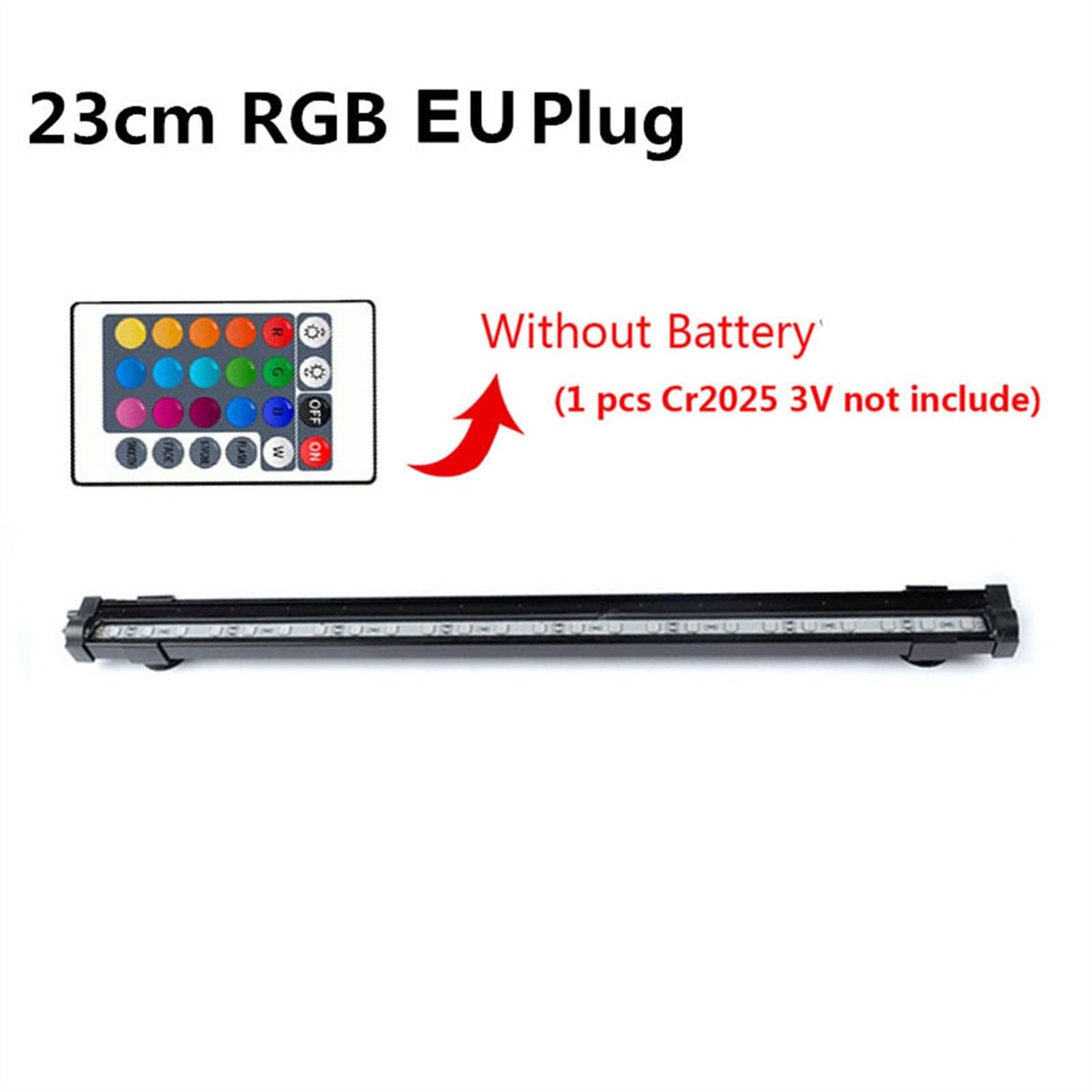Luces Para Estanques Aquarium Fish Tank Light Impermeable DIRIGIÓ Luz de barra de la bomba de burbuja 23/30/35/5 / 52cm Lámpara subacuática Decoración Iluminación 24 Teclado Control remoto Luces Sumer