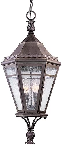 Troy Lighting F1277NR Morgan Hill-4 - Farol colgante para exteriores, 15 pulgadas de ancho por 32.5 pulgadas de alto,