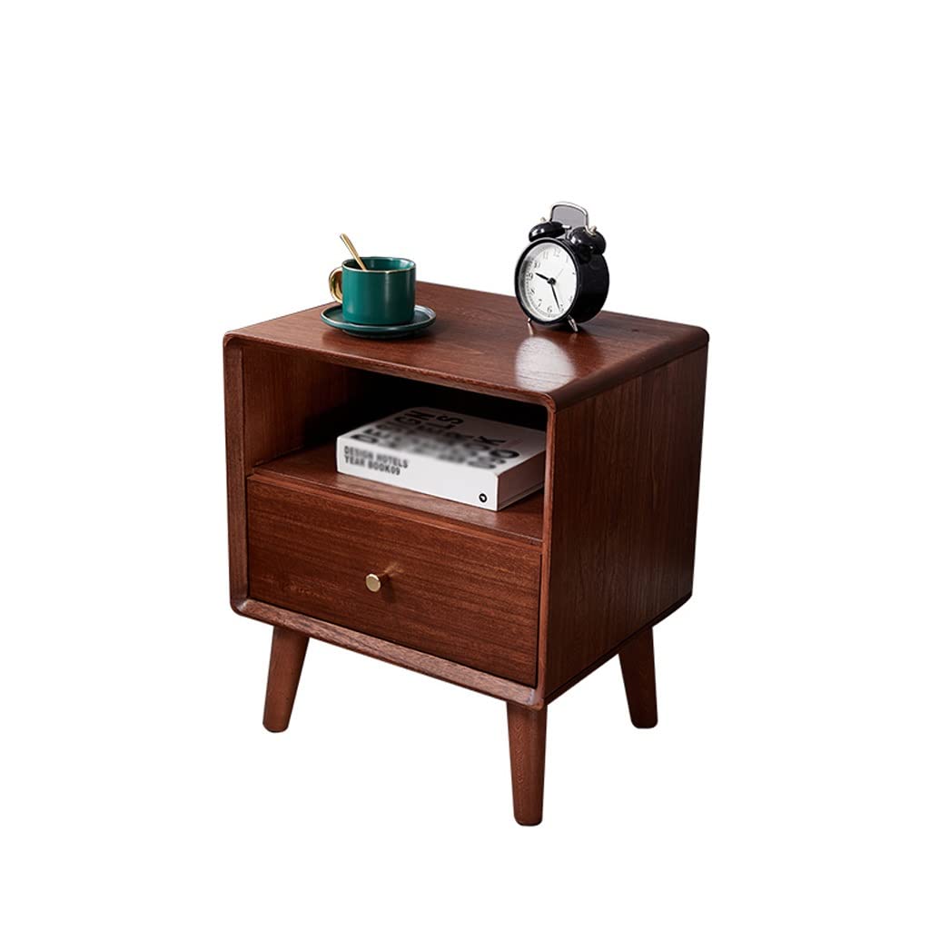 BHGFYXBS Bedside Cabinets Single Drawer Wood Bedside Table Modern Minimalist Small Apartment Bedroom Mini Storage Locker Home Bedside Cabinet Bed Side Tables,A