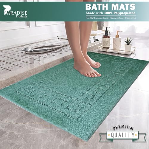 "Paradise Products Badematten-Set im neuen griechischen Teppich-Stil, 2-teilige rutschfeste Badezimmermatten (grün) – Bild 6