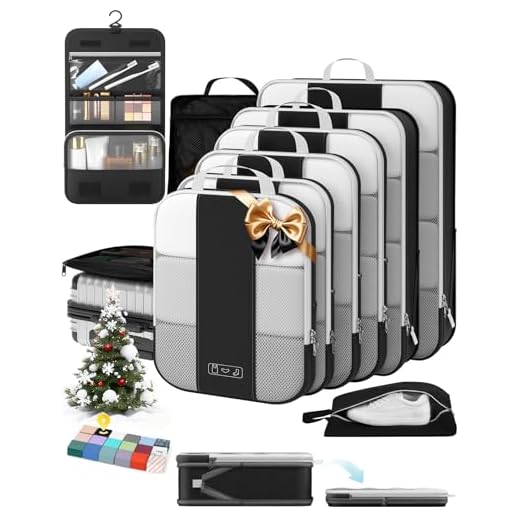 10 Set Compression Packing Cubes for Travel