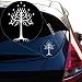 Yoonek Graphics Tree of Gondor Decal Sticker from Lord of The Rings for Car Window, Laptop, Motorcycle, Walls, Mirror and More. # 545 (6" x 4", White)