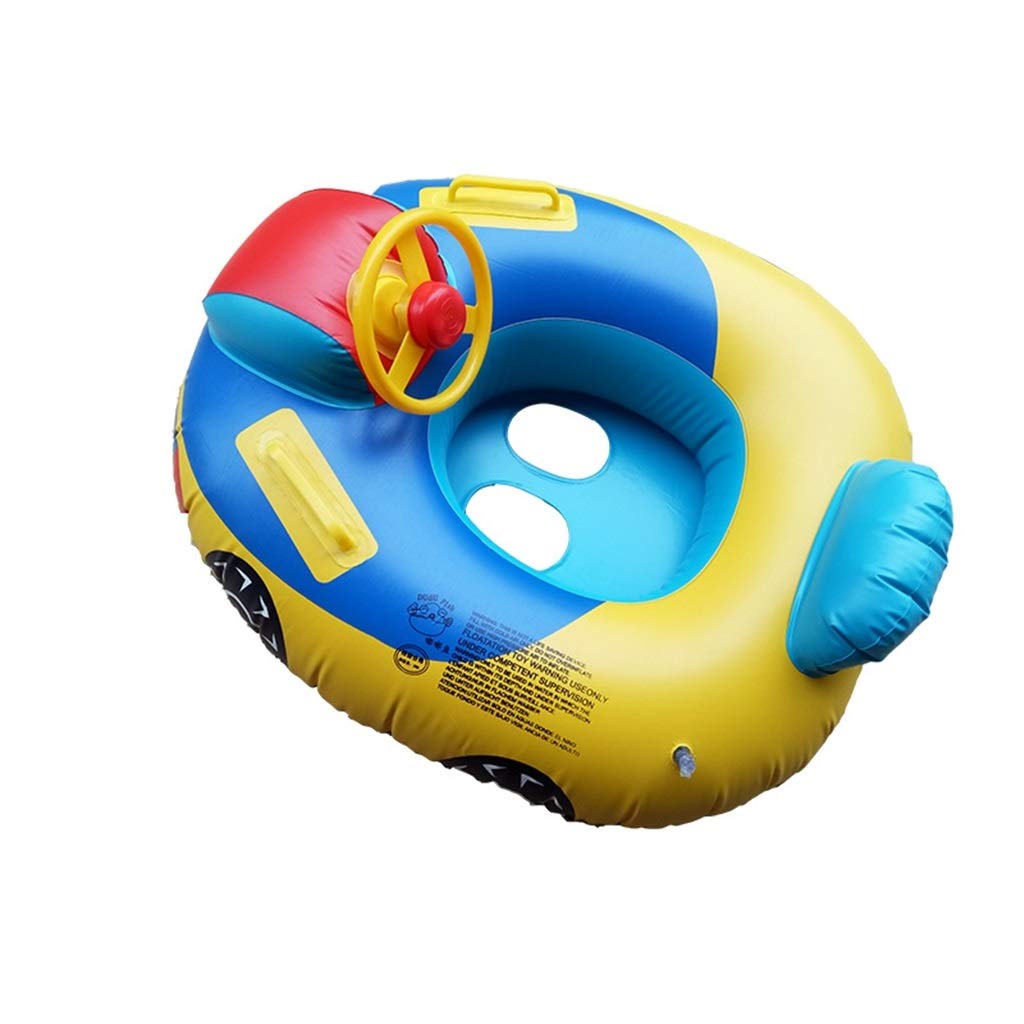 NeoMcc Infant Swimming Ring Laps Extra Large Car Steering Wheel Swim Boat Baby With Horn Seat Sturdy coil-beam construction easy to assemble (Color : Cartoon, Size : Free size)