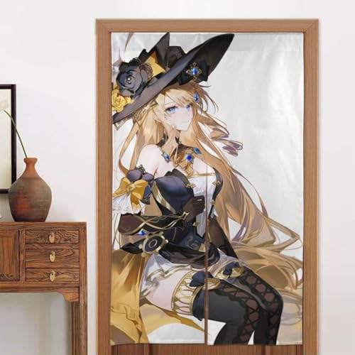 原神 ナヴィア のれん 暖簾 目隠し インテリア 遮光 間仕切り かわいい おしゃれ 洗濯可 キッチン リビング カーテン 出入り口 トイレ 飲食店 玄関 和室 洋室(143*86cm)