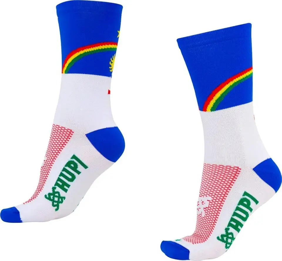 Meia Hupi Run para Corrida Preto/branco, Cor: Preto/branco