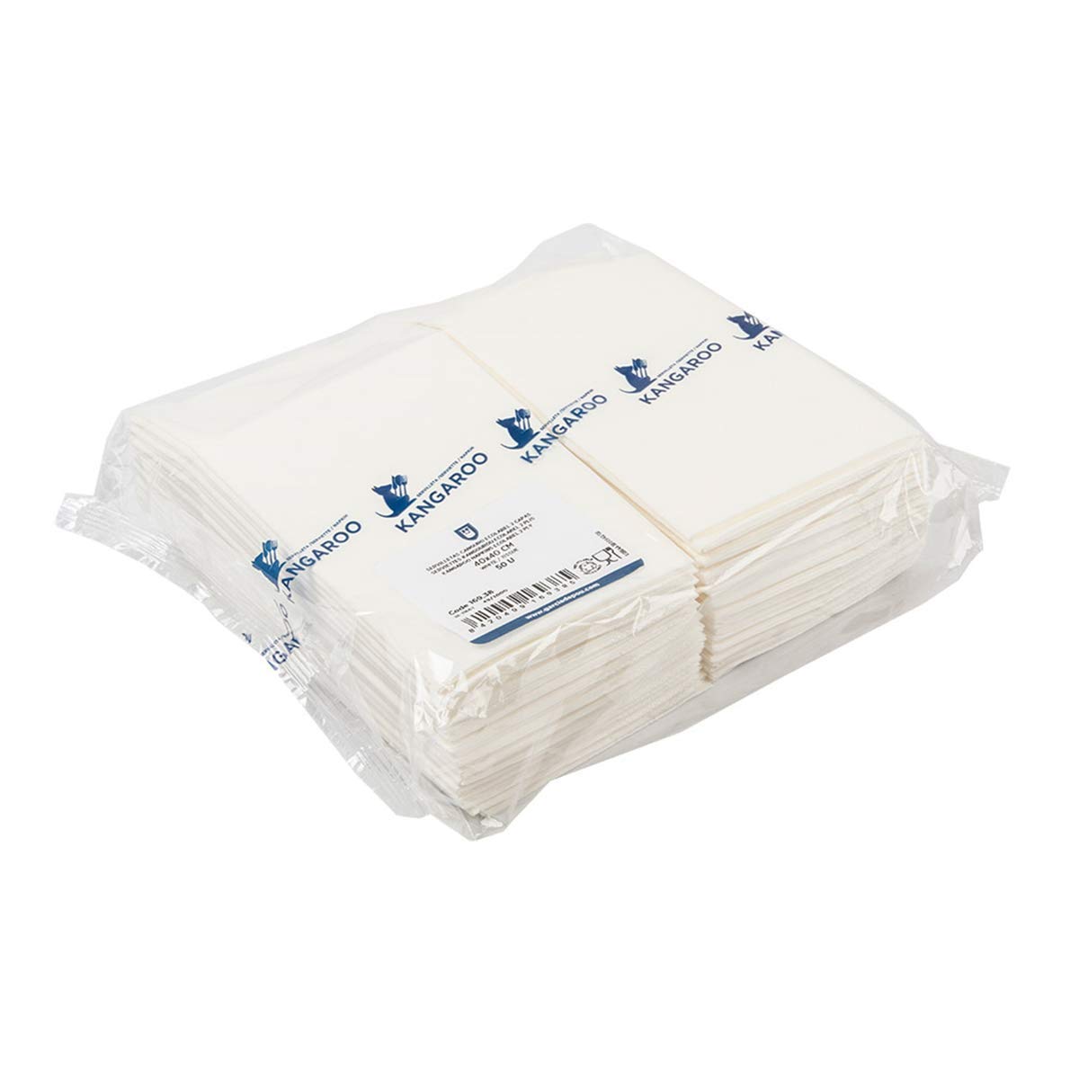 García de Pou 1000 Unidades - 169.38 Servilletas Canguro Ecolabel con 2 Capas, 18 G/M2, 40 x 40 cm, Blanco