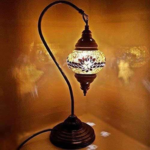 Turkish Lamp/Moroccan Lamp Tiffany Style Glass Desk Table Lamp - G17
