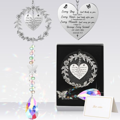 CroBlissful Thank You Gifts for Women Crystal Suncatcher Appreciation Gift Ornament for Coworkers Teacher Mom Nurse Friend Boss Keepsakesful(Christian Gift)