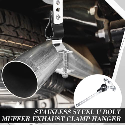 Geetery 2 Pcs Exhaust Hangers Muffler Hanger Swivel Tail Pipe Universal Exhaust Tailpipe Hanger Heavy Duty Tailpipe Muffler Bracket Flexible Swivel (Rv Style,Silver) by Geetery - Image 6