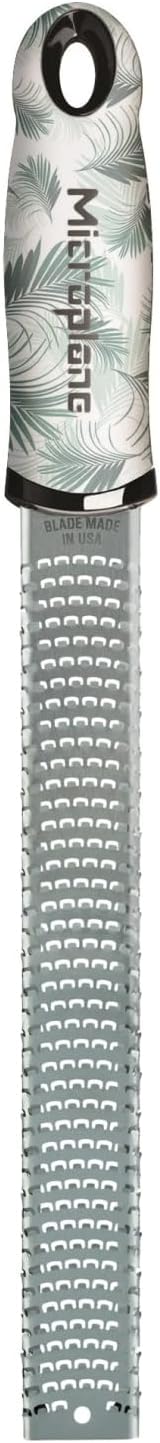 Microplane Zester Grater in Tropical for Citrus Fruits, Hard Cheese, Ginger, Chocolate and Nutmeg with Fine Stainless Steel Blade - Made in USA