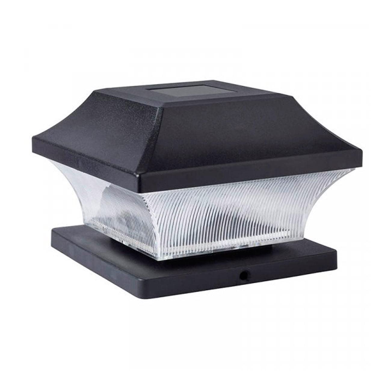 Rheme Black Solar Post Lights Outdoor Glass Led Fence Cap Light 2 Modes For 4X4 5X5 6X6 Posts Deck Patio Garden Decoration (1 Pack)