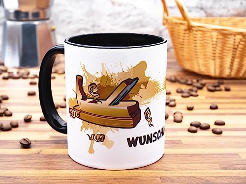 Schreiner Tischler Hoble Tasse mit Namen personaliert Becher Geschenk Prüfung Geselle Tischler Schreinermeister Tischlermeister Zubehör Geschenkideen Accessoires Bedarf Deko Gadget Keramik 330 ml