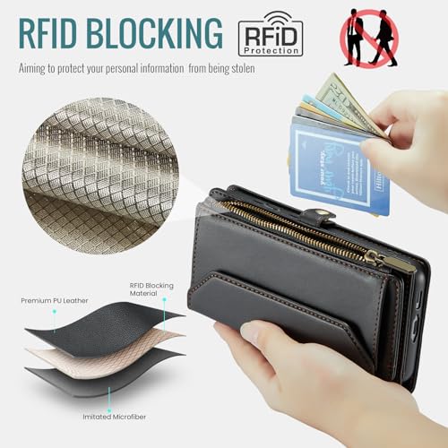 Étui portefeuille Samsung S23 FE 5G en cuir avec blocage RFID et vitre - 5