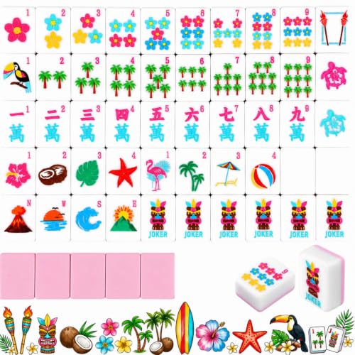 Juego de fichas American Mahjong 160 piezas color rosa