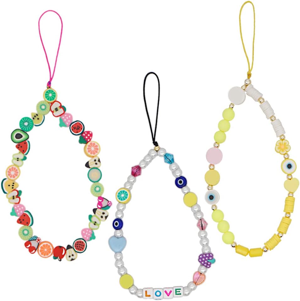 Cordino Per Cellulare Con Perline Colorate - Cinturino Da Polso Anti-Caduta, Stile Girly, Regalo Ideale - Foto 12