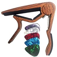 ✔︎Quick Release : super easy to clip on guitar and quick to change. It can even change keys during a song,just clamp it and let your song fly. ✔︎Professional: this capo has longer clip rubber to perfect fit on classical guitars. ✔︎No Buzz :perfectly ...