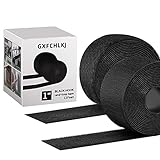 GXFCHLKJ 1 Inch Width Hook and Loop Tape Strong Self Adhesive Black Tape Strip Fastener Roll 13 Feet