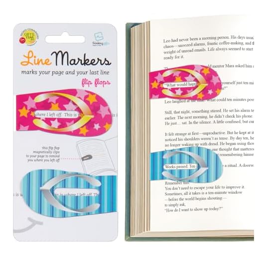 Set de 2 Marque-Page Linemarker | Set de Signets Magnétiques | Marqueurs de Page Aimantés | Clip Marque-Page | Idée Cadeau pour les Lecteurs