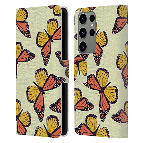 Carcasa de cuero tipo libro Head Case Designs Monarca para Samsung Galaxy S23 Ultra
