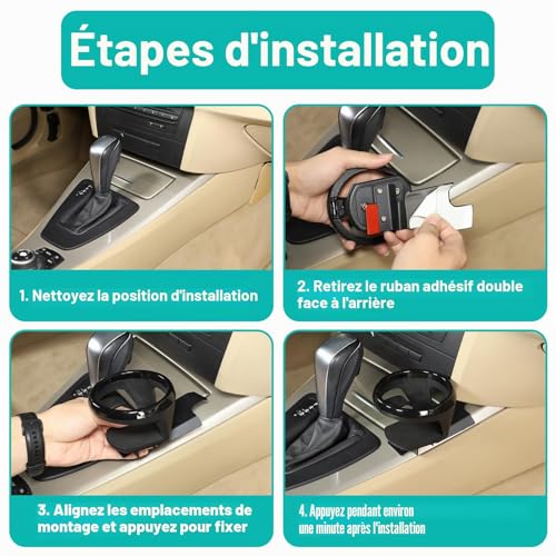 Support de tasse d'eau pour 1 Série 3 E81 E87 E90 E92, porte-gobelet console centrale