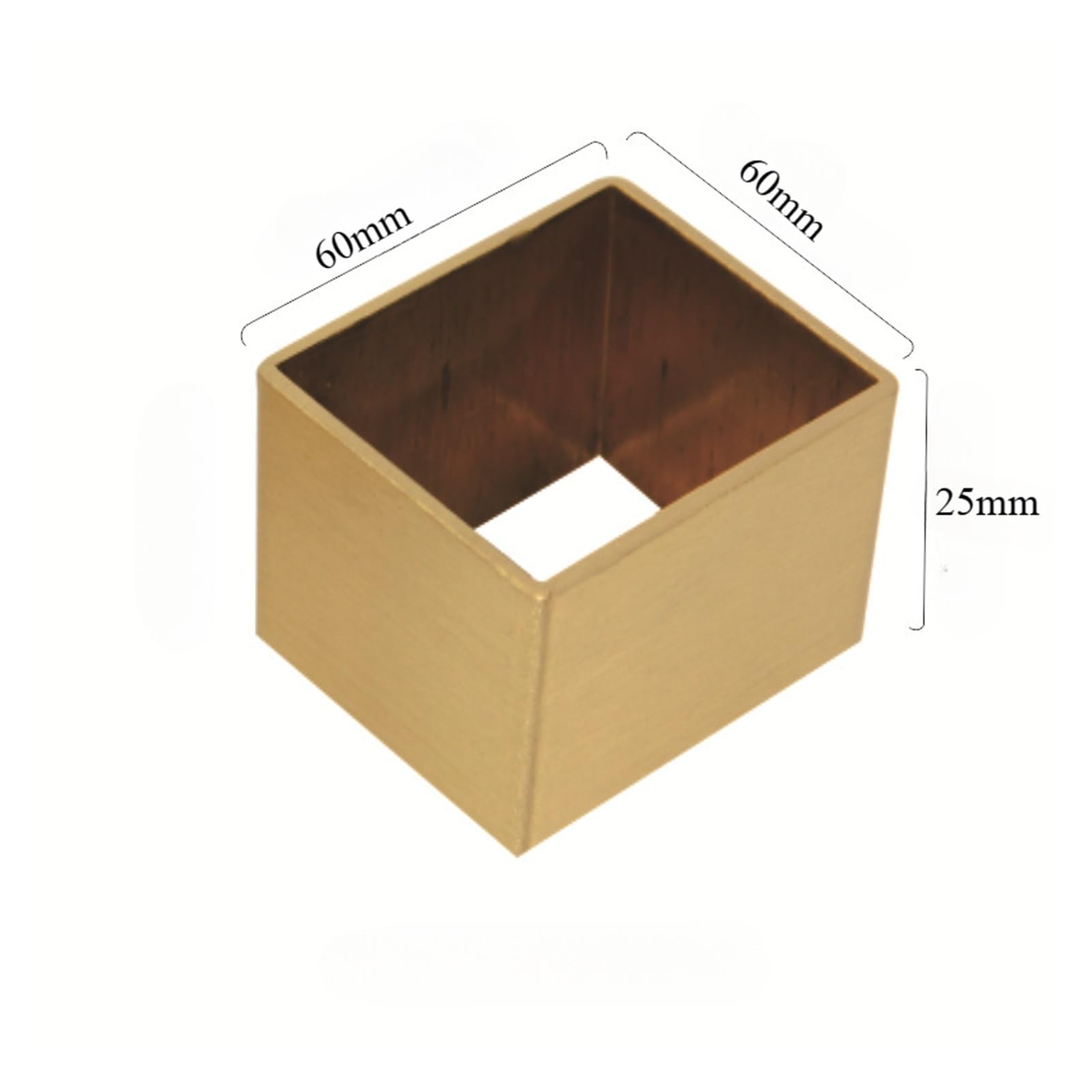 Tappi For Gambe For Mobili In Ottone Da 4 Pezzi Base Quadrata