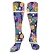 Produktbild Nifdhkw Pineapple and Flower Pattern Men & Women Knee High Sport Compression Long Stockings for Soccer Travel