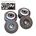 Anmeilexst 10 Packs 5/8" 80 Grit and 320 Grit High Density Calcination Alumina Flap Disc Abrasive Wheel, 4" Diameter, for Polishing Metal, Stainless Steel and Wood