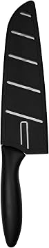 Kershaw 6.5 Santoku Knife, Black, 6.5 Inch Santoku Blade | Included Sheath, Japanese Style All-Purpose Chef Knife for Meat, Fruit, Vegetables and More