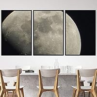 3 Piece Framed Canvas Wall Art Lunar Eclipse Canvas Prints Home Artwork Decoration for Living Room,Bedroom - 16