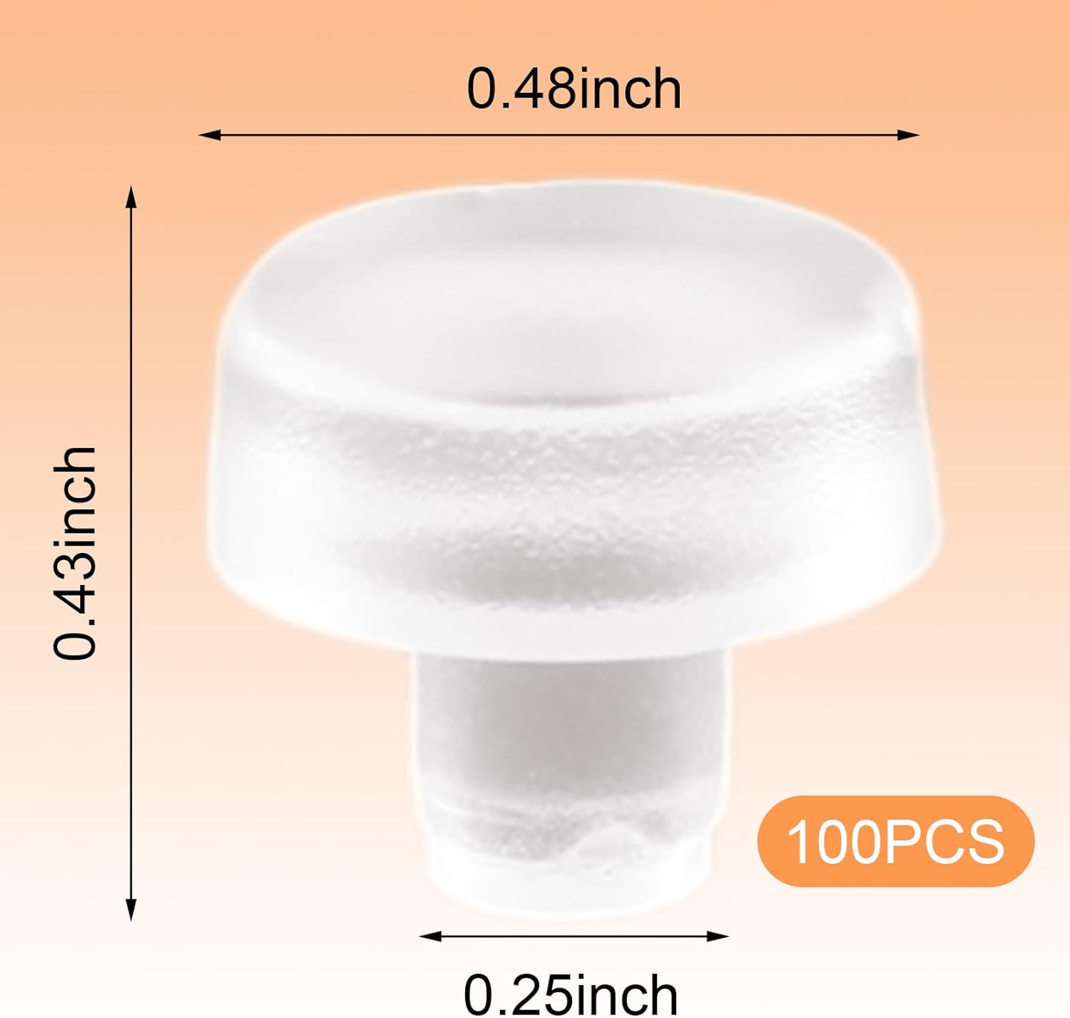100Pcs Glass Table Top Bumpers, Anti Slip Pads, Clear Glass Table Suction Cups Bumpers for Furniture