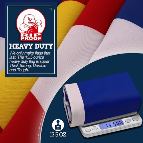 Drapeau Colorado double face solide Anley 3 plis infroissable - 4