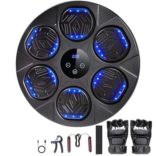 Music Boxing Machine, Workout Equipment with Boxing Gloves, Bluetooth Smart Punching Arcade Machine, Fitness Equipment for Home,Office,Gym image 2