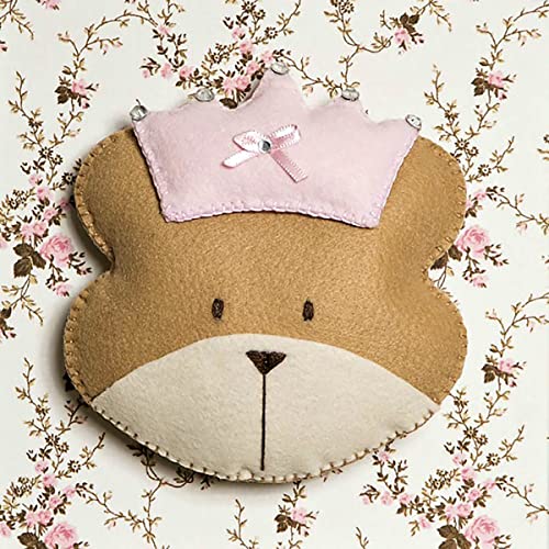 Potinho de Mel Quadro Decorativo Cara De Ursa Princesa Quarto Bebê Infantil Menina Rosa