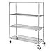 Metro Stainless Steel Wire Shelf Trucks - 72" Wx24" D Shelf