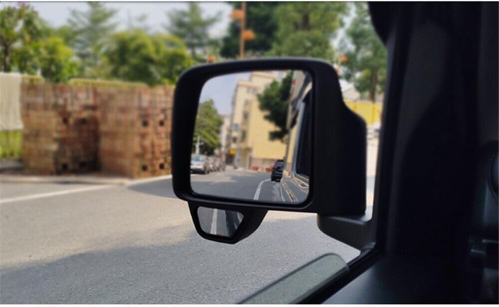 Fit for Suzuki Jimny 2/4Door 2019-2025 ABS Auto Left Right Side Rear View Mirror Blind Spot Mirror WideAngle Trim Vehicle Mirror Car Refit Accessories (Black Left Side)