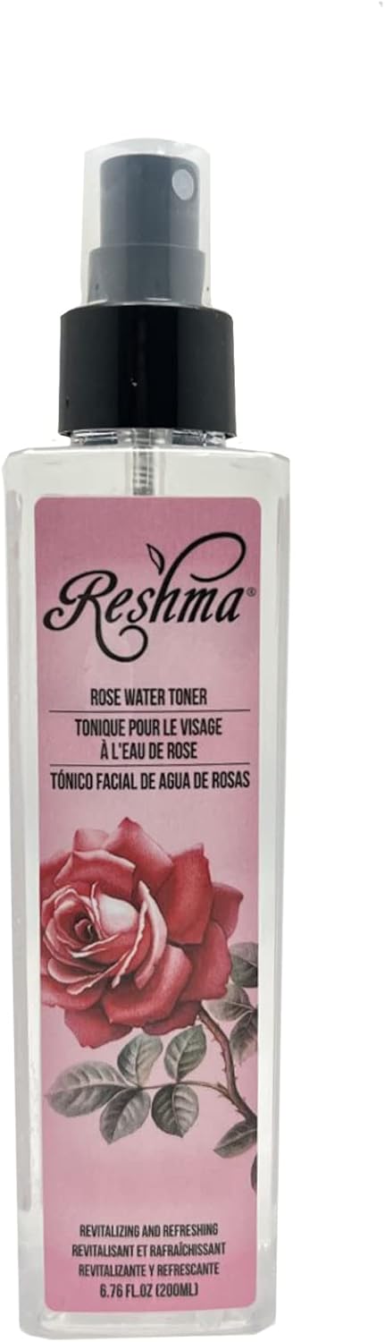 Reshma Beauty Rose Water Toner | Hydrating Mist for All Skin Types and Hair Types| Plant-Based Facial Toner |No Dye and Alcohol Free| for Daily Use and Cruelty Free, 6.76 fl oz (Pack of 1)