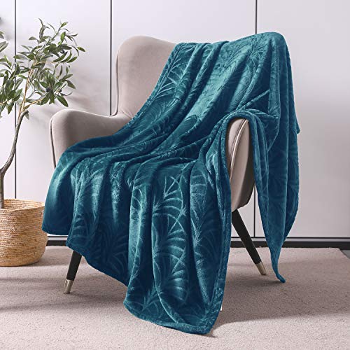 Whale Flotilla Fleece Throw Blanket For Couch, Soft Fluffy Sofa Bed Blanket With Vintage Pattern For All Season, Warm And Lightweight, 50X60 Inch, Teal #TOP5
