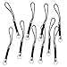 Beadaholique 10-Piece Black Braided Cell Phone Strap with Silver Tone Ring
