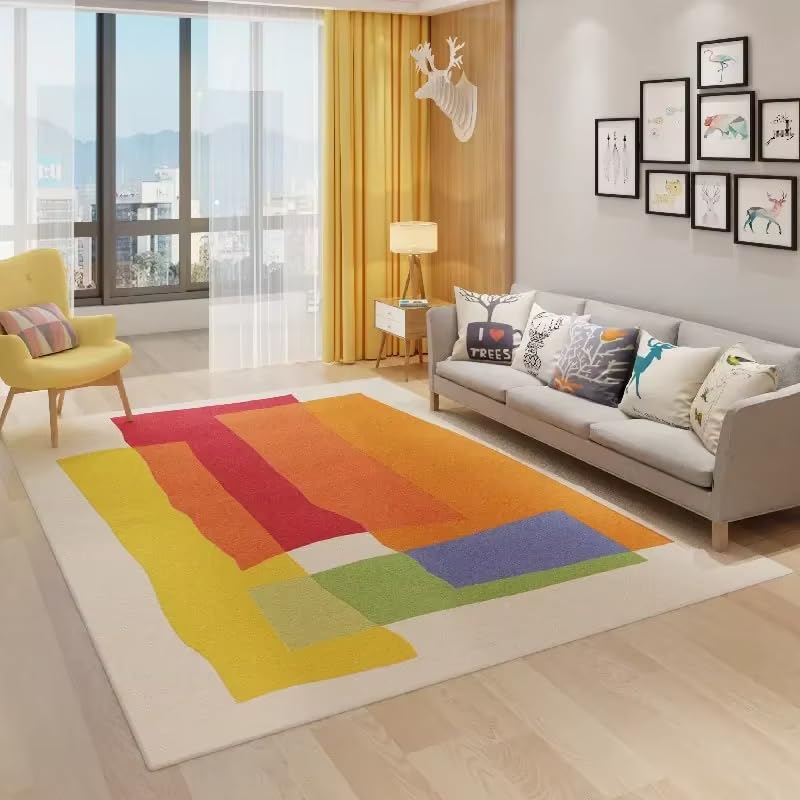 Tapis style dopamine coloré bouclé 70x180 pour égayer votre chambre