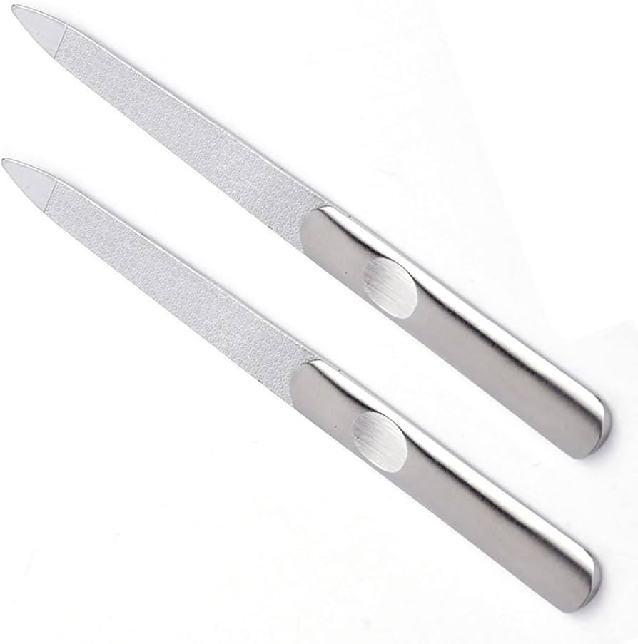 Amazon.co.jp: 金属 爪やすり 2本組 ステンレス ネイルケア 両面