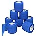 Produktbild QiGui 8 Rollen Selbsthaftende Cohesive Bandage Haftbandage Verband Fixierverband elastische Binde Pflasterverband Für Finger, Hand, Zehen Und Füße 5cm X 4.5m (Blau)