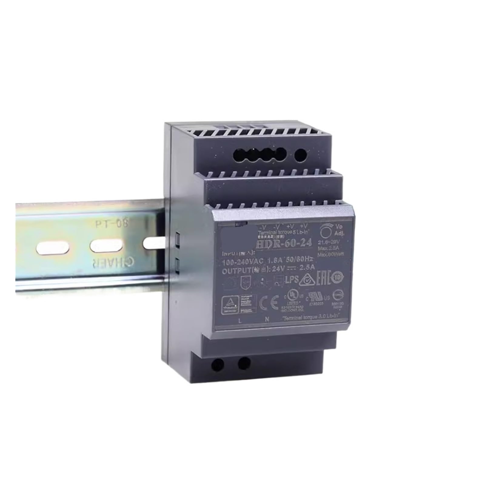 BFSYDLUJ 60W HDR-60-5V HDR-60-12V HDR-60-15V HDR-60-24V HDR-60-48V(HDR-60-5)