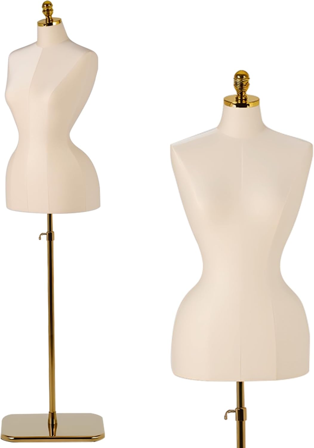 Plus Size Female Mannequin, Height Adjustable Torso for Clothing Dress Jewelry Display, Hanging Pants & Skirts Dress Mannequin with Stand, Sewing