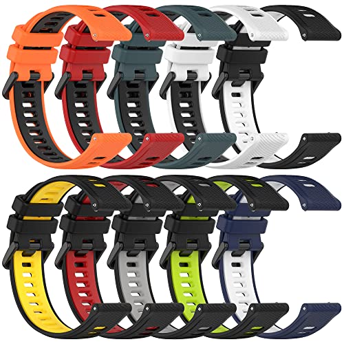 Image of Fit for Garmin Forerunner 265S 255S Watch Bands, 18mm Quick Release Durable Silicone Replacement Bands Wristbands Straps Bracelet Fit for Garmin Vivoactive 4S /Vivomove 3S /Venu 2S