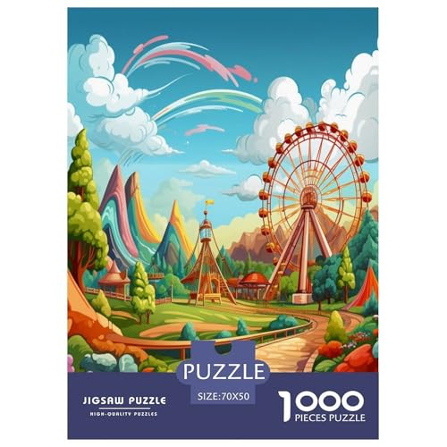 Rompecabezas de 1000 piezas para adultos y niños: puzzle imposible de parques de atracciones