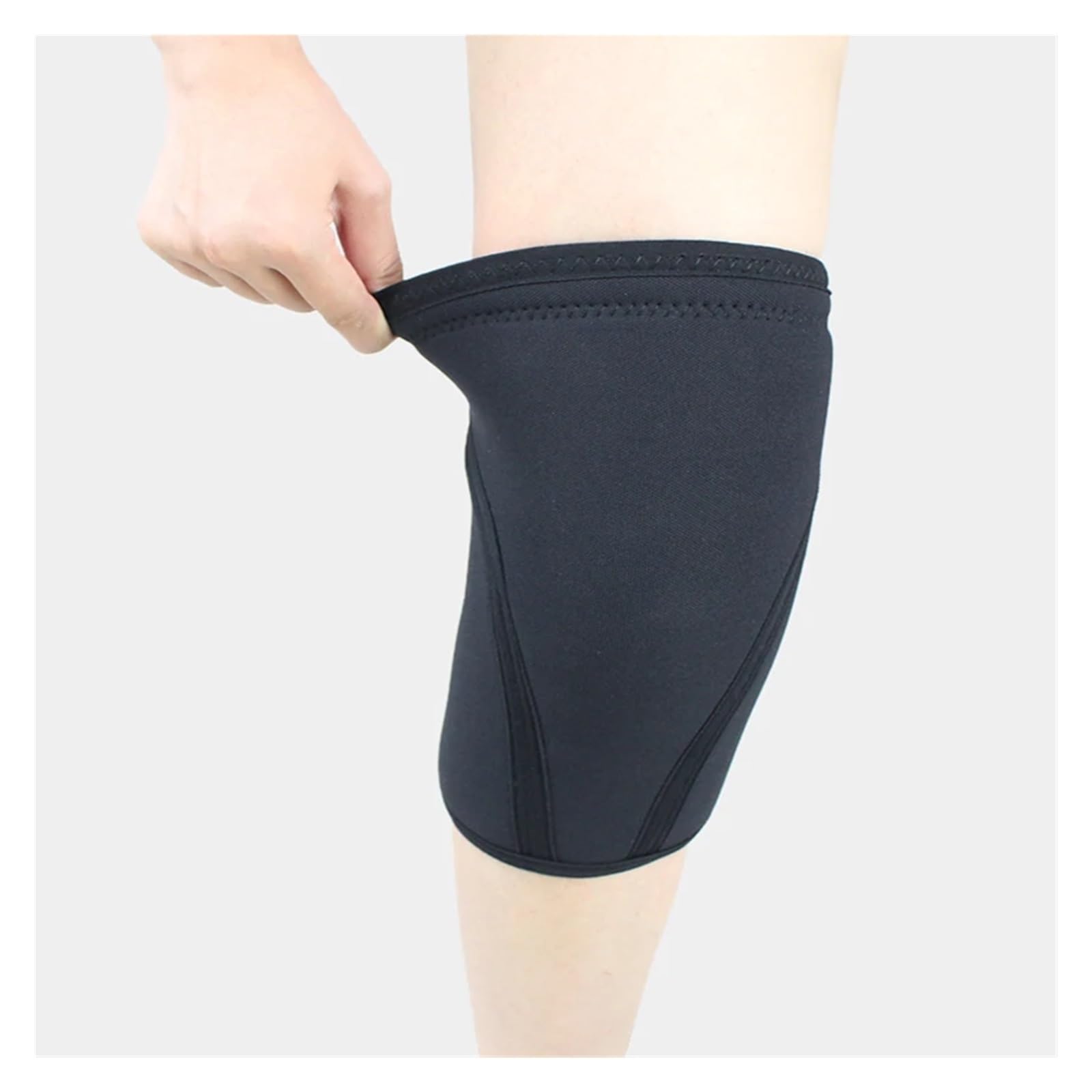 GenouillèRe Sport 1 Pair Squat 7mm Knee Sleeves Pad Support Men Women Gym Sports Compression Knee Protector for Weightlifting pour Hommes Et Femmes(M)