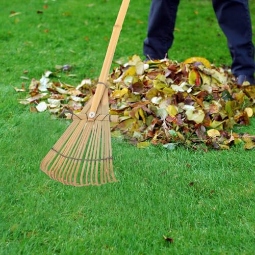 Rastrillo de Bambú para Jardín Mango Madera Ligero 23.4 Pulg miniatura 4